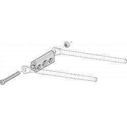 Hebie 0199 SA supporto in alluminio per fissaggio portapacchi ad aste