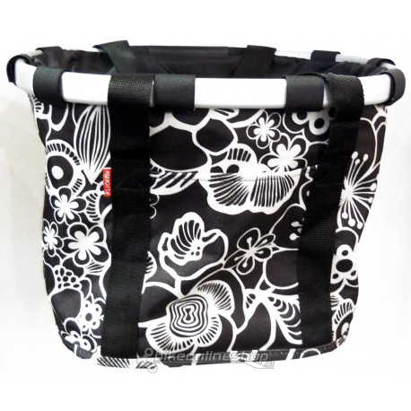 Reisenthel cestino bikebasket fiori nero