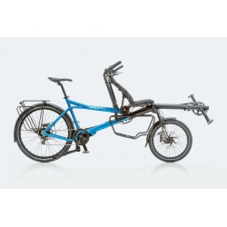 Hasebikes Pino Tour tandem a pedalata indipendente blu metallico