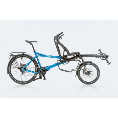 Hasebikes Tour tandem a pedalata indipendente blu metallico