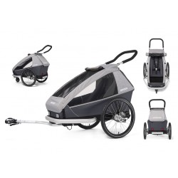 Croozer Keeke 1 carrello ammortizzato porta bimbi per bicicletta Grigio